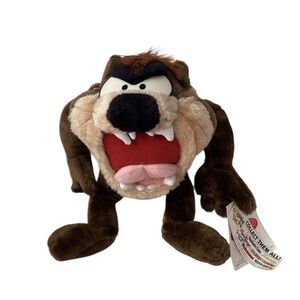 Vintage Taz Plush 1990s Looney Tunes Warner Bros Tasmanian Devil